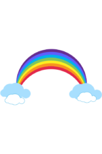 Rainbow And Clouds Clipart Free SVG File