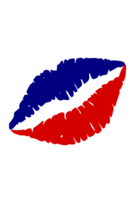 USA America Kiss Lips Free SVG File