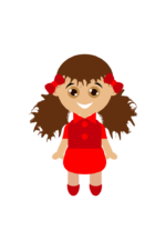 Baby Doll Girl Clipart Free SVG File