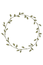 Circular Monogram Leaf Wreath - free svg file for members