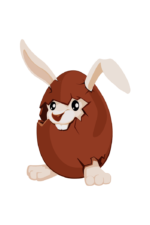 Chocolate Easter Egg Bunny Clipart Free SVG File