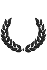 Laurel Wreath Black and White Free SVG File