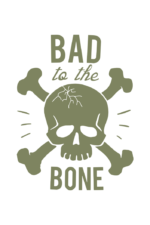 Bad Bone Skull Logo Free SVG File