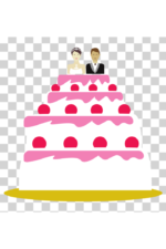 Couple Wedding Cake Clipart Free SVG File