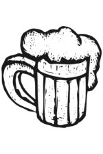 Beer Mug Black and White Free SVG File