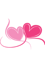Double Hearts Valentine Clipart Free SVG File