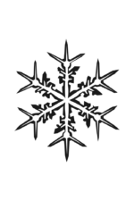 Christmas Snow Flake Black and White Free SVG File