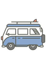 Camping Van Caravan Clipart Free SVG File