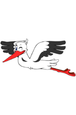 Stork Clipart Free SVG File