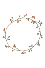 Wreath with Fruits Free SVG File