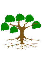 Tree with Roots Clipart Free SVG File
