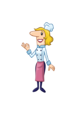 Chef Cook Woman Clipart Free SVG File