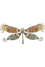 Dragonfly Mandala Zentangle Clipart Free SVG File