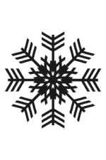 Frozen Snowflake Silhouette Free SVG File
