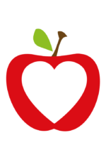 Apple with Heart Clipart Free SVG File