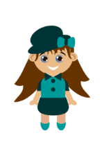 Little Girl Clipart Free SVG File