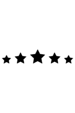 Five Stars Simple Silhouette Free SVG File