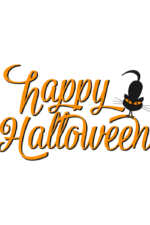 Happy Halloween With Cat Clipart Free SVG File