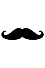 Black Moustache Silhouette - free svg file for members