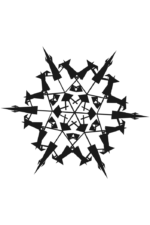 Sharp Frozen Snowflake Black and White Free SVG File