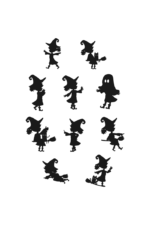 Little Witch Silhouette - free svg file for members