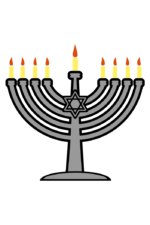 Menorah Hanukkah Chanukah Candles Clipart Free SVG File