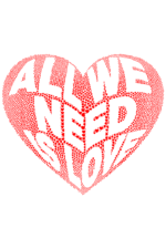 All We Need is Love Heart Shape Clipart Free SVG File