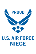 Proud US Air Force Niece Logo Free SVG File
