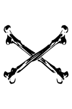 Crossed Bones Black and White Clipart - free svg file for members