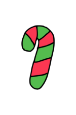 Christmas Candy Cane Clipart Free SVG File