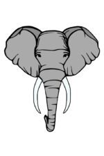 Elephant Head Clipart Free SVG File