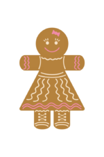 Gingerbread Girl Clipart Free SVG File