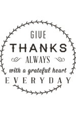 Give Thanks with Grateful Heart, Thanksgiving day saying - free svg file for members