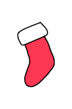 Hand Drawn Christmas Sock Clipart Free SVG File