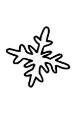 Hand Drawn Snowflake Black and White Clipart Free SVG File