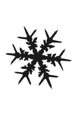 Frozen Snowflake Black and White Free SVG File