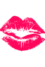 Pink Lipstick Kiss - free svg file for members