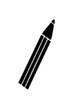 Pencil Silhouette Free SVG File