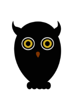 Black Owl Clipart Free SVG File