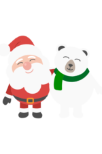 Santa Claus and Polar Bear Clipart - free svg file for members