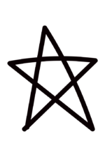 Star of David Black Outline Free SVG File