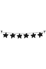 Star Pennant Banner Silhouette Free SVG File