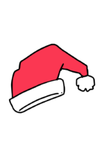 Hand Drawn Christmas Hat Clipart Free SVG File