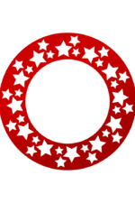 Circled Stars Monogram Frame Free SVG File