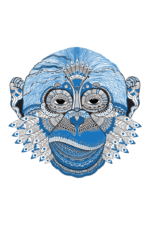 Monkey Head Mandala Zentangle Clipart Free SVG File
