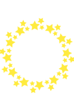 Yellow Stars Circle Monogram Frame - free svg file for members