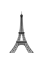 Eiffel Tower Black and White Clipart - free svg file for members