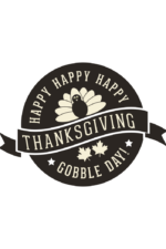 Happy Thanksgiving Day Logo Clipart Free SVG File