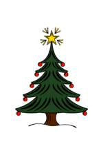 Christmas Pine Tree Clipart, decorative Free SVG File
