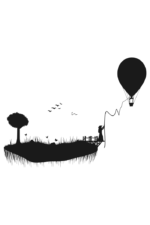 Dreaming Tree Flying Island Silhouette Free SVG File